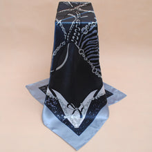 Women Square Satin Kerchief Contrast Ethnic Headband Vintage Shawl Thin Pashmina Bufandas Mujer Shawls and Scarves