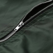 Women Biker Bomber Jacket Short Zipper Slim Coat Women Vintage Outerwear Long Sleeve Tops Black/Dark Green