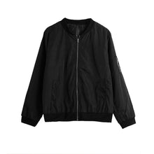 Women Biker Bomber Jacket Short Zipper Slim Coat Women Vintage Outerwear Long Sleeve Tops Black/Dark Green