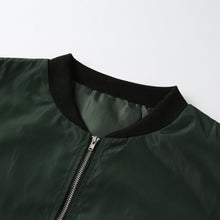 Women Biker Bomber Jacket Short Zipper Slim Coat Women Vintage Outerwear Long Sleeve Tops Black/Dark Green