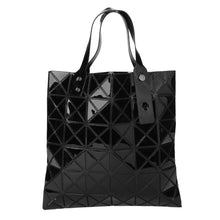 Women Fashion Shoulder Bag Geometric Plaid Foldable Bag Adjustable Handle Casual Tote Bag Grey/White/Black Folding Bags
