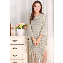 Women Ladies Cape Coat Poncho Knit Oblique Tassels Echarpe Women Warm Pashmina Spain Design Pullover Scarves Wraps