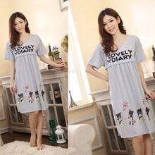 Women Pregnant Large Bear Lactation Nursing Clothes Maternity Dress Letters Print Cotton Sleepwear mujeres dormir