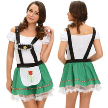 Women Sexy Oktoberfest Costume Beer Maid Cosplay Halloween Party Wench Bar Costume Fancy Dress Green Bar Girl Clothes
