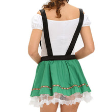 Women Sexy Oktoberfest Costume Beer Maid Cosplay Halloween Party Wench Bar Costume Fancy Dress Green Bar Girl Clothes