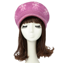 Women Knit Hat Beanie Snowflake Contrast Snow Ski Brim Cap Warm Faux Hat Fur Pompom Woman Bonnet Ladies Cap