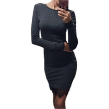 Women casual vestidos de fiesta Elegant lace solid bodycon dress Christmas evening party long sleeve dress