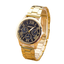 fashion geneva watch women dress watches Roman Numerals Quartz Stainless Steel Wrist Watch Fast Shipping