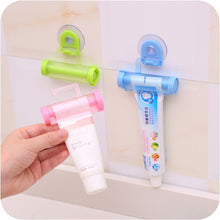 2Pcs Bathroom Portable Plastic Rolling Squeezer Toothpaste Dispenser Tube Partner Holder Sucker Hanging 32513