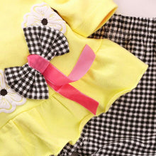 2pcss  Kids Baby Girl Minnie Clothes Sets Pullover Bow Tops+Plaids & Checks Pants Outfits Set WholeBaby Boutique Clothing