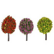 30Pcs Ball-shaped Flower Trees Model Mixed 3colors Tree Model Landscape Trees Train Layout Garden Scenery Diorama Miniature