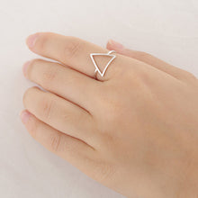 30pcslot Rings Silver Brass Geometry Decorative Pattern Triangle Ring