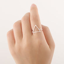 30pcslot Rings Silver Brass Geometry Decorative Pattern Triangle Ring