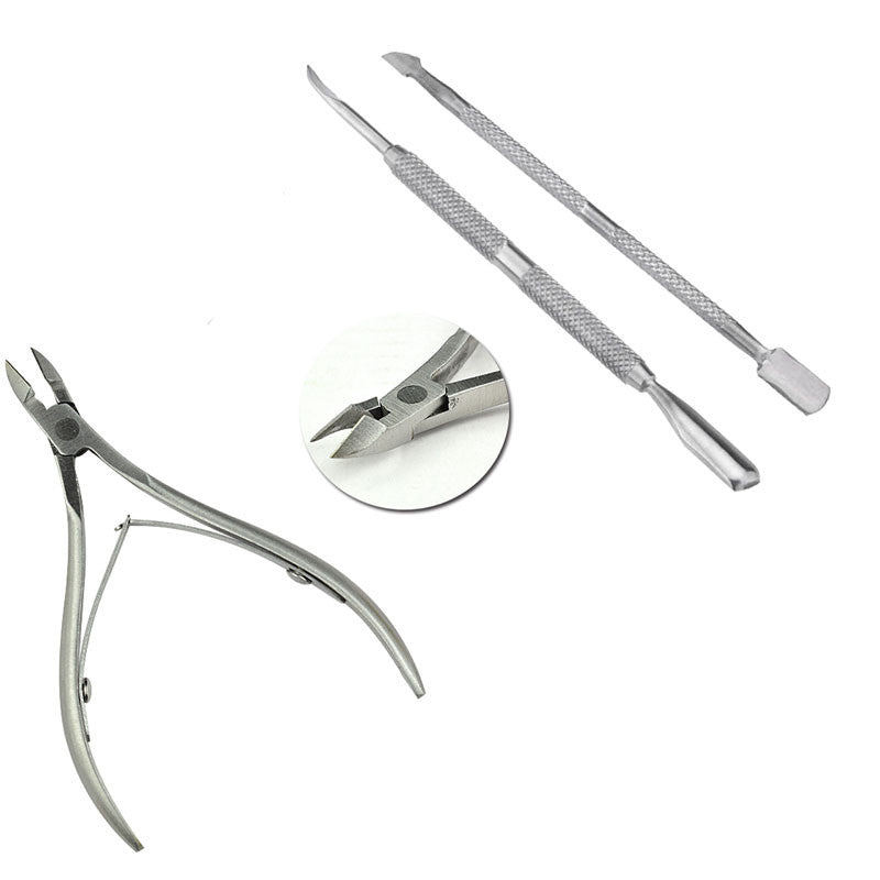 3Pcs Cuticle Manicure Scissor Stainless Steel Nipper Cutter Nail Art Clipper Tool for Trim Dead Skin and Hangnail