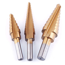 3Pcs Performance Step Drill Bit Set Titanium Coated HSS Drills Bits Industrial Reamer 87865