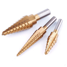 3Pcs Performance Step Drill Bit Set Titanium Coated HSS Drills Bits Industrial Reamer 87865