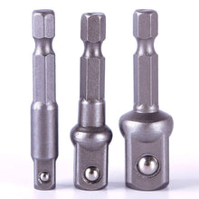 3pcs Chrome Vanadium Steel Socket Adapter Set Hex Shank to 1/4" 3/8" 1/2" Drill Bits Bar Hex Bit Set Power Tools