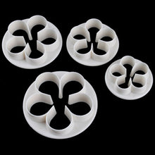 4PCS Kitchen Useful Flower Rose Cake Cookies Cutter Plunger Paste Fondant Sugarcraft Decorating 8077