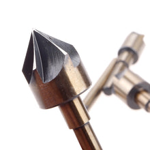 5Pcs 5 Flute High Speed Steel Industrial Chamfering Drill Bit 82 Degree Taper Cutter Countersink Set Tool83359