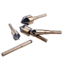 5Pcs 5 Flute High Speed Steel Industrial Chamfering Drill Bit 82 Degree Taper Cutter Countersink Set Tool83359