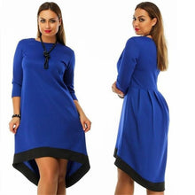 5XL Women Dresses Elegant Casual Loose Big Hem Sleeve Bodycon Solid Color Vestidos De Festa Plus Size GV271