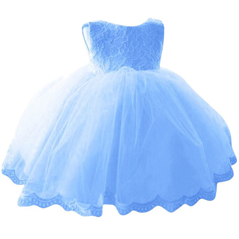 Baby Girl Dress Baptism Dresses For Girls Infant 1-6 Year Birthday Party Lace Bowknot Dress for Kids Girl Vestidos LL4