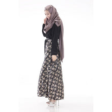 New Women Long Sleeve Full Length Muslim Kaftan Islamic Floral Maxi Dress Arab Jilbab Wear