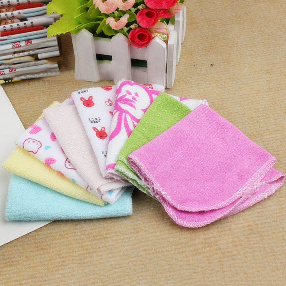 8pcss  Baby Infant Newborn Soft Bath Towel Washcloth Bathing Feeding Wipe Cloth Y8