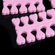 8Pcs Health Peach Heart Soft Finger Toe Separators Nail Art Tool Pink