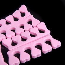 8Pcs Health Peach Heart Soft Finger Toe Separators Nail Art Tool Pink