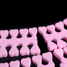 8Pcs Health Peach Heart Soft Finger Toe Separators Nail Art Tool Pink