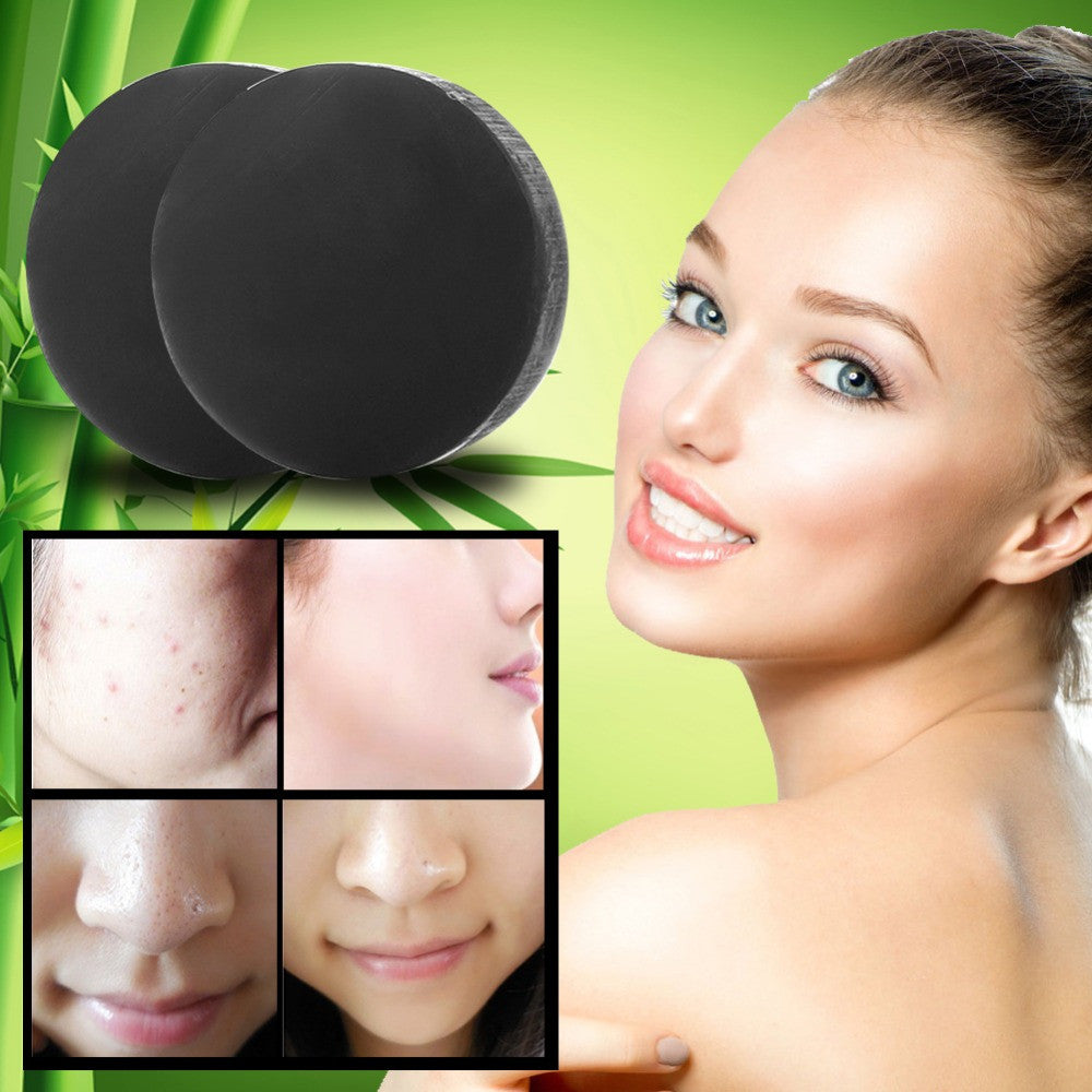Activated Charcoal Crystals Handmade Soap Face Skin Whitening Soap For Remove Blackhead and Oil Control Washing