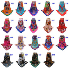 Bandana Scarf Women Kerchief Square Scarf Ladies Printed Elegant Thin Shawl Stain Silk Scarf Square Bufandas Mujer Seda