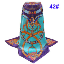 Bandana Scarf Women Kerchief Square Scarf Ladies Printed Elegant Thin Shawl Stain Silk Scarf Square Bufandas Mujer Seda