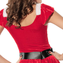 Dress Fashion Women 3 Pieces Santa Costume Faux Fur Christmas Dress Performance Uniform With Hat + Waistbelt Red Vestidos