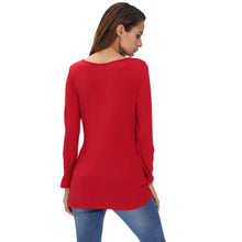 T Shirt Women Solid Deep V-Neck Tees Asymmetrical Hem Long Sleeve Pull Slim Fit Sexy Tops Camisas Femininas