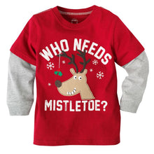 Cute Baby Boys Girl Long Sleeve Cotton Striped T shirts Children T-shirt Kids Infant Clothing Christmas Gifts