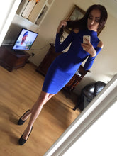Long Sleeve Dresses Sexy Off Shoulder Bodycon Party Dresses Women Turtleneck Solid Dress Vestidos Plus Size GV470