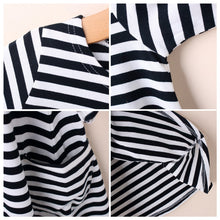 Baby & Mom Family Matching Outfits Dress Women Kids Pajamas Stripe Three Quater Sleeve Mother and Child Clothing