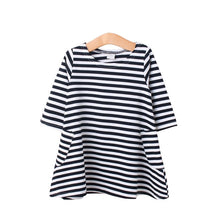 Baby & Mom Family Matching Outfits Dress Women Kids Pajamas Stripe Three Quater Sleeve Mother and Child Clothing
