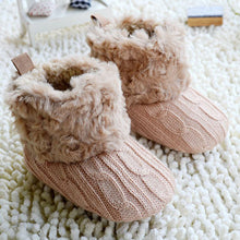 Baby Shoes Infants Crochet Knit Fleece Boots Wool Snow Crib Shoes Toddler Boy Girl Booties
