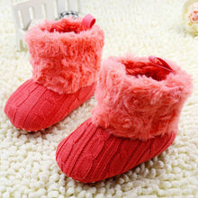 Baby Shoes Infants Crochet Knit Fleece Boots Wool Snow Crib Shoes Toddler Boy Girl Booties