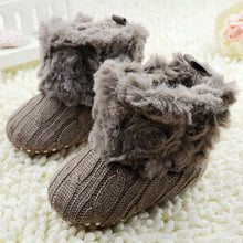 Baby Shoes Infants Crochet Knit Fleece Boots Wool Snow Crib Shoes Toddler Boy Girl Booties