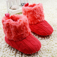 Baby Shoes Infants Crochet Knit Fleece Boots Wool Snow Crib Shoes Toddler Boy Girl Booties