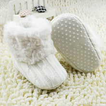 Baby Shoes Infants Crochet Knit Fleece Boots Wool Snow Crib Shoes Toddler Boy Girl Booties