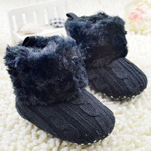 Baby Shoes Infants Crochet Knit Fleece Boots Wool Snow Crib Shoes Toddler Boy Girl Booties