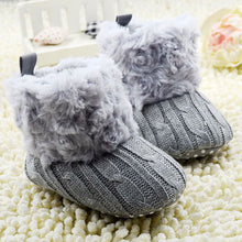 Baby Shoes Infants Crochet Knit Fleece Boots Wool Snow Crib Shoes Toddler Boy Girl Booties
