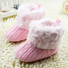 Baby Shoes Infants Crochet Knit Fleece Boots Wool Snow Crib Shoes Toddler Boy Girl Booties