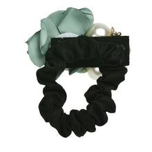 Pearls Beads Rose Flower Hair Band Rope Scrunchie Ponytail Holder Girls Headdress Hair Ropes Gift