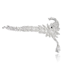 Bling Pendant Crown Headband Water Drop Rhinestone Hairband for Wedding Party Forehead Jewelry